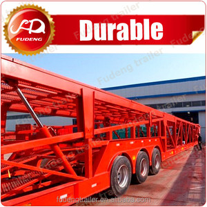 China <span class=keywords><strong>de</strong></span> alta intensiva <span class=keywords><strong>de</strong></span> acero doble eje del coche transporte semi remolque camión - Product Image 2