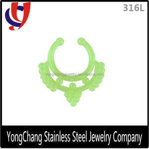 Hermoso y encantador color acrílico <span class=keywords><strong>nariz</strong></span> anillos para descuento - Product Image 5