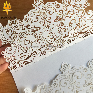Carte d'invitation découpée au laser de bonne qualité, pièces, carte de mariage professionnelle - Product Image 3