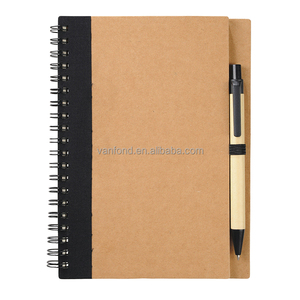 Khuyến Mại Tùy Chỉnh Cá Nhân Hoá Logo Quà Tặng Sinh Thái Thân Thiện Xoắn Ốc Tái Chế Máy Tính Xách Tay Với Bút Set - Product Image 3