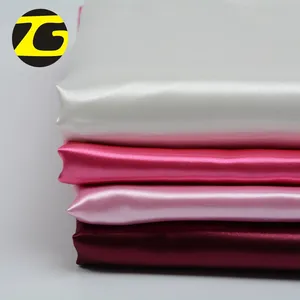 Chất Lượng Cao Đồng Bằng Satin Polyester Dệt Sáng Bóng Vải Dệt Cho Đám Cưới
