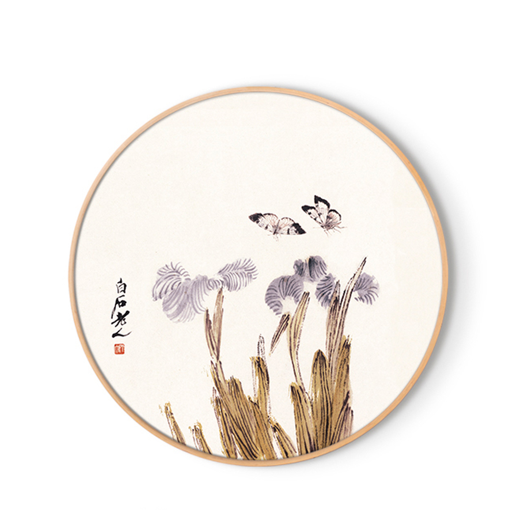 有名な中国絵画、丸い額縁付き、すぐに掛けられます| Alibaba.com