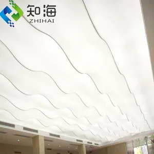 ZHIHAI Wave Circle Art Design beleuchtete Licht box durchscheinende PVC-Stretch-Decken folie