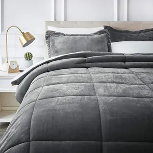 Großhandel Fleece Bettdecke setzt Bettwäsche Polyester warme Plüsch Bettdecke