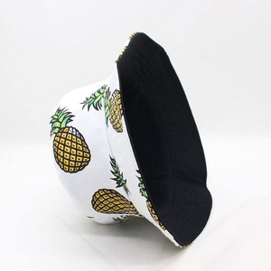Sombreros de Pescador con Bordado 3D de Frutas de Doble Cara Personalizados de Alta Calidad para Niños, Personalización Divertida al por Mayor en Lona - Product Image 4