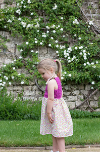 Suéter de Verano para Niñas, Diseño Casual, Color Sólido, Tejido de Ganchillo de Algodón, con Lazo, Largo hasta la Rodilla - Product Image 5