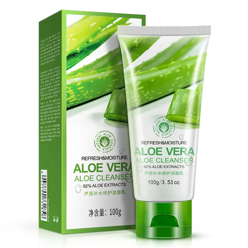 Wholesale Aloe Face Cleanser Oil Control Acne Deep Cleaning Pore Contraction Moisturizing Cleanser