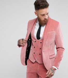 <span class=keywords><strong>Costume</strong></span> <span class=keywords><strong>de</strong></span> <span class=keywords><strong>mariage</strong></span> <span class=keywords><strong>homme</strong></span> sur mesure 3 pièces en velours rose coupe ajustée : veste <span class=keywords><strong>de</strong></span> smoking + <span class=keywords><strong>gilet</strong></span> + pantalon - Product Image 5