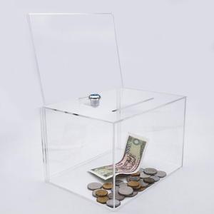 Scatola per Donazioni in Acrilico Trasparente per Feste, Matrimoni, Inviti, <span class=keywords><strong>Bomboniere</strong></span>, Grande Scatola Regalo per Ospiti con Serratura - Product Image 6