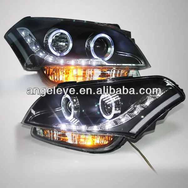 Farol tipo angel eyes 2008-2012 anos, para kia soul led, com bi xenon, lente projetora para kia