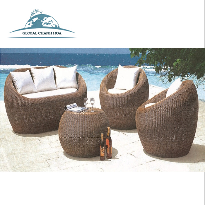 Outdoor garden furniture rattan sofa set heated sectional sofa hotel furniture set antique round sofa B012