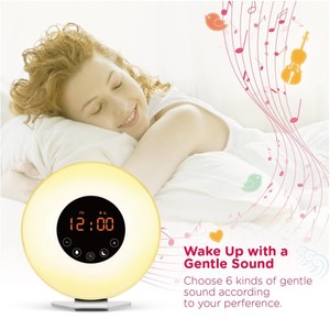 Amanecer y simulación del despertador de La Luz 2017 con brillo ajustable y Radio FM, Snooze funtion - Product Image 3