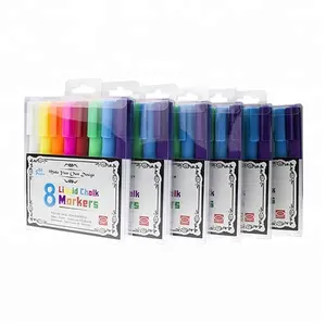 Nhãn hiệu riêng 8 gói khuyến mại lỏng Chalk Marker Pen Set