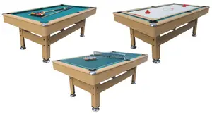 Table de piscine 3 en 1, table avec ping-pong et haut de hockey à air