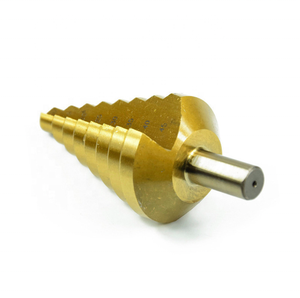 10-45mm שלוש-שוק שטוח זהב צבע HSS צעד מקדח עם טיטניום ציפוי - Product Image 3