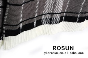 fils teints tissage motif carré <span class=keywords><strong>pull</strong></span> femme - Product Image 5