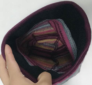 Solarwool gros côtelé coloré Irisated hiver tricoté 100% laine mérinos bonnet - Product Image 3