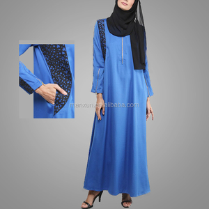 Hotsale zippée design femmes abaya dernière turc kaftan robe quotidienne - Product Image 5