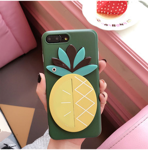 2018 nuevos accesorios <span class=keywords><strong>del</strong></span> teléfono 3D fruta silicona espejo suave caso <span class=keywords><strong>del</strong></span> teléfono móvil para el iPhone 6 S 7 8 más X - Product Image 2