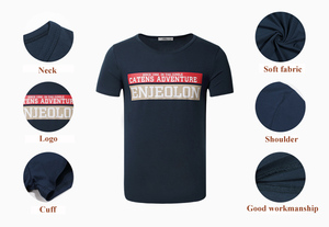 Màn Hình In Ấn Mềm Cotton Tùy Chỉnh Ngắn Tay Áo Hải Quân Người Đàn Ông T Áo Sơ Mi - Product Image 6