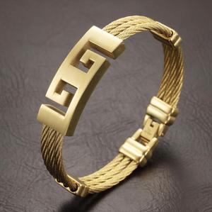 Bracciale in filo metallico con cuore inciso, gioiello apribile, braccialetto sottile in filo metallico SZB144 - Product Image 2