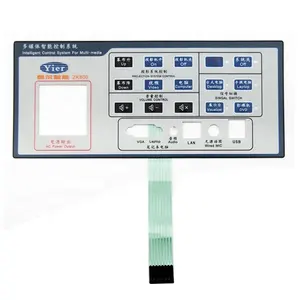 Hot Sale hochwertige kunden spezifische CNC-Membran tastatur Druckknopf Membran schalter mit 3m Kleber für industrielle Steuerung