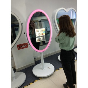 23.6 "Ovale Portable <span class=keywords><strong>Mariage</strong></span> Photomaton Miroir Smart Led Lumière pour les Événements de Fête Ringlight <span class=keywords><strong>Photobooth</strong></span> Vidéo Booth Kiosque - Product Image 5
