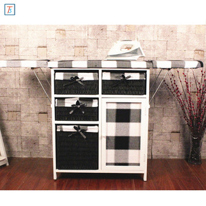 Tủ Đựng Đồ Bằng Gỗ Có 4 Ngăn Kéo Đan Lát - Product Image 3