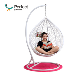 Fauteuil <span class=keywords><strong>suspendu</strong></span> en rotin de style nid d'oiseau/goutte d'eau pour intérieur/extérieur/salon, hamac/chaise suspendue en rotin de jardin avec coussins - Product Image 2