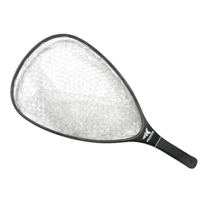 New Product carbon frame soft rubber mesh net fly landing net