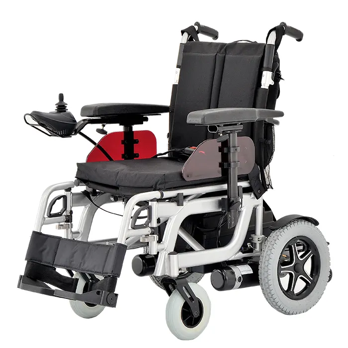 Licht luxe opvouwbare grote wiel commode elektrische gemotoriseerde ziekenhuis smalle aluminium mobiliteit rolstoel scooter Voor gehandicapten