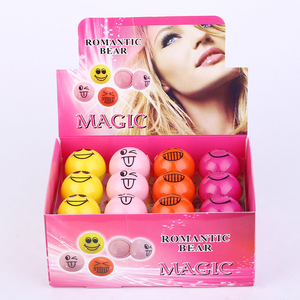 Bálsamo Labial Vegano Natural Puro, Hidratante y Nutritivo, con Diseño de Oso Romántico Sonriente en Rojo Rosado - Product Image 6