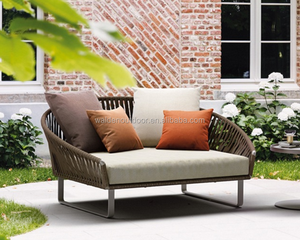 Sofá de Jardín de Mimbre de Alta Calidad, Muebles de Exterior de Lujo, Venta Caliente del Fabricante - Product Image 5