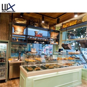 LUX ตู้โชว์ขนมปังไม้ที่กำหนดเองที่ไม่ซ้ำกันคาเฟ่บาร์เบเกอรี่แสดงเฟอร์นิเจอร์ - Product Image 3