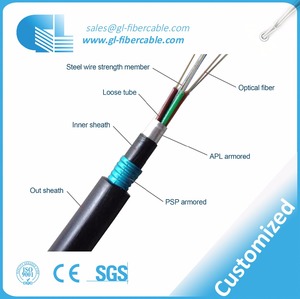 Sm / mm, Double <span class=keywords><strong>veste</strong></span>, Blindé lâche tube fiber optique câble sous armures gros - Product Image 1