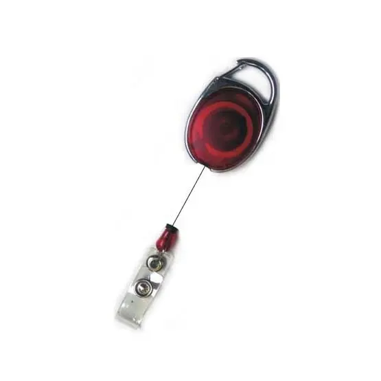 Promotion high quality badge reel holder yoyo retractable carabiner with belt clip