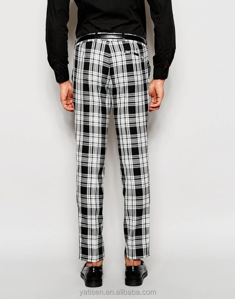 OEM Pantalones para hombre Pantalones a cuadros y rayas Pantalones