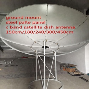 Antenne parabolique <span class=keywords><strong>satellite</strong></span> C/Ku Bande 2,1 m à foyer principal, montage sur poteau ou au sol, pour le Sri Lanka, 6,9 pieds avec poteau FTA 210 cm - Product Image 2