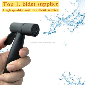 Spruzzatore per Bidet da bagno moderno <span class=keywords><strong>con</strong></span> facile installazione a parete 304 acciaio inossidabile nero - Product Image 4