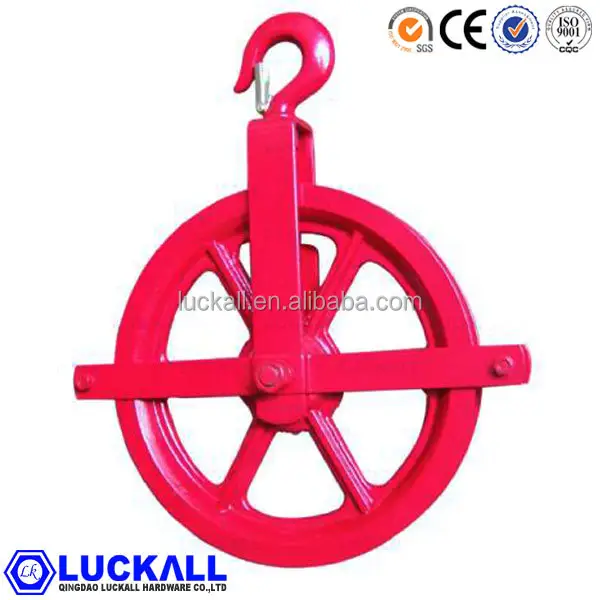 oem supply steel wire rope single roofing sheave snatch block with hook gin block