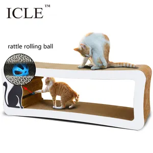 Icle-Yüksek Kaliteli Oluklu Kağıt Jumbo Süper Büyük Büyük Salon-IC-0097-White Ultimate kedi için karton tırmalama oyuncağı