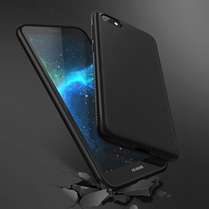 Alibaba Best Seller para <span class=keywords><strong>Huawei</strong></span> <span class=keywords><strong>Y5</strong></span> 2018 caja contraportada suave del teléfono móvil fibra de carbono cepillado TPU - Product Image 3