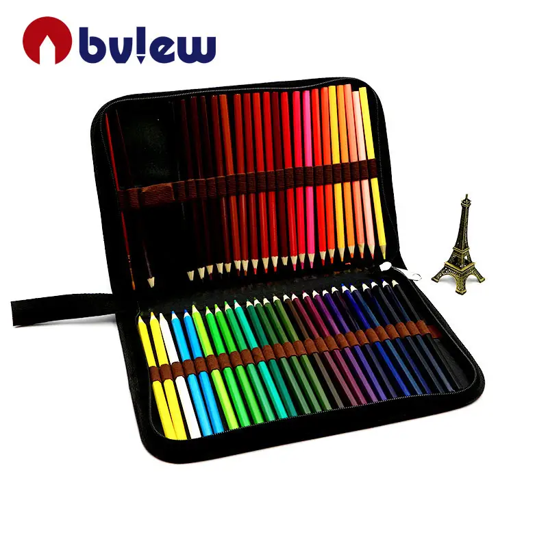 Best price 48pcs watercolor aqua colored pencil with canvas case