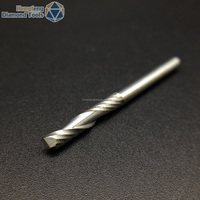 Fraise en spirale à une dent en carbure de 3,175 mm pour acrylique, bois, PVC – Outil de gravure et de découpe CNC à finition lisse