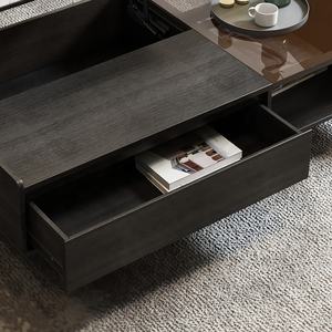 Mesa <span class=keywords><strong>de</strong></span> <span class=keywords><strong>Centro</strong></span> Moderna para Sala <span class=keywords><strong>de</strong></span> Estar con Patas <span class=keywords><strong>de</strong></span> <span class=keywords><strong>Acero</strong></span> Inoxidable Doradas, Superficie <span class=keywords><strong>de</strong></span> Vidrio <span class=keywords><strong>y</strong></span> Elevación Inteligente - Product Image 4