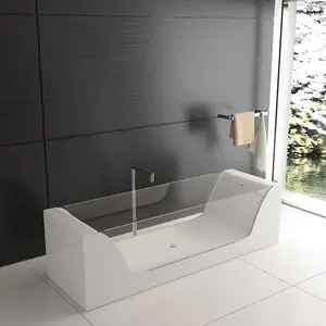 SM-8647 уникальная Ванна из искусственного мрамора для ванной комнаты, специальная стеклянная ванна с твердой поверхностью