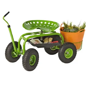 Scooter de jardim, carrinho de assento de jardim ferramenta caddy