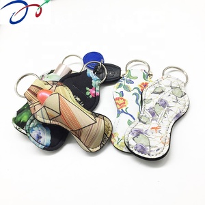 Supporto per rossetto personalizzato in Neoprene blu Chap Stick portachiavi per rossetto supporto per balsamo per le labbra - Product Image 5