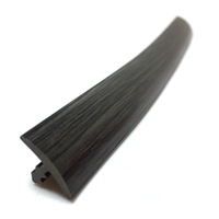 Vinyl T-Molding Fleksibel PVC Tebal 2-3mm untuk Pelindung Tepi Furnitur dengan Warna Serat Kayu