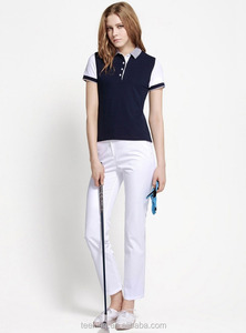 <span class=keywords><strong>Polo</strong></span> da Golf da <span class=keywords><strong>Donna</strong></span> all'Ingrosso con Maniche Corte e Design del Colletto a Combinazione di Colori - Product Image 3